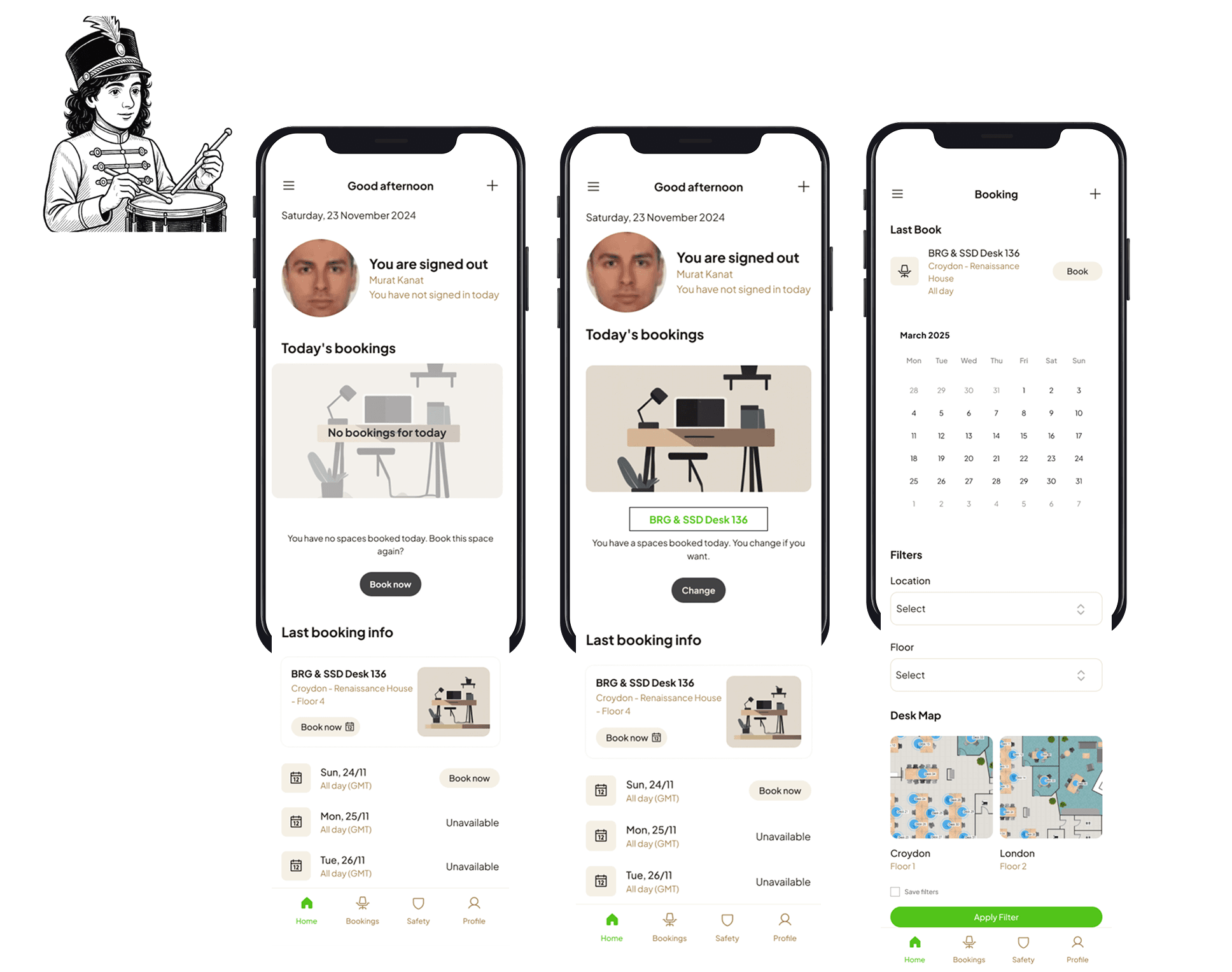 Final deliverables showing redesigned Sign In App mobile screens.